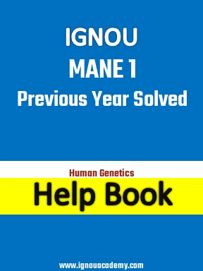IGNOU MANE 1 Previous Year Solved Question Paper